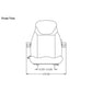 Black Cordura Fabric Universal Seat with Adjustable Mounting Slide Rails