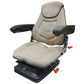 FAA1220 Tractor Seat Assembly Air Ride Head Rest Armrests Lumbar Brown Fabric