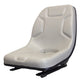 Gray High-Back Seat for Skid Steers & Utility Vehicles Heavy Duty Vinyl Steel