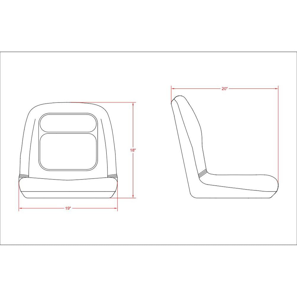 Ultra High-Back Seat(Yellow) Fits Universal Products Replaces 1430000