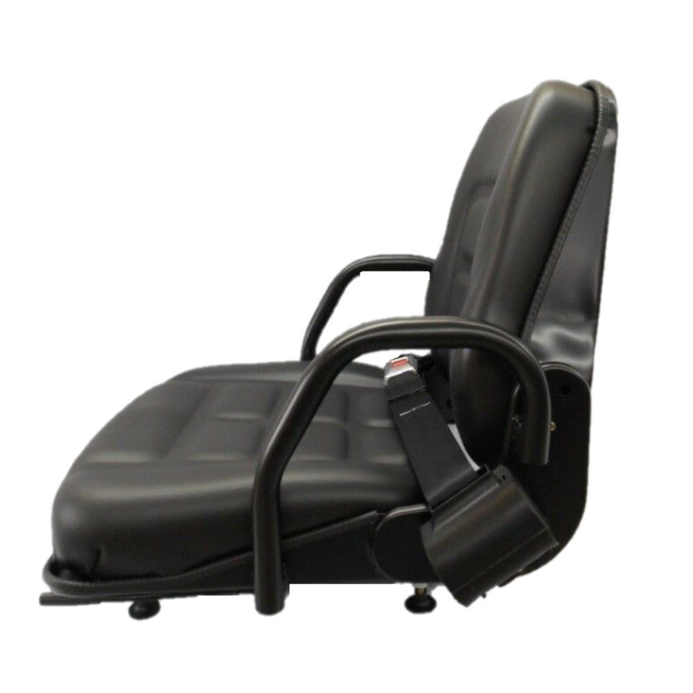 Black Vinyl Seat with Fold-Down Back Cushion 355202BK Fits ZTRs Forklifts & More