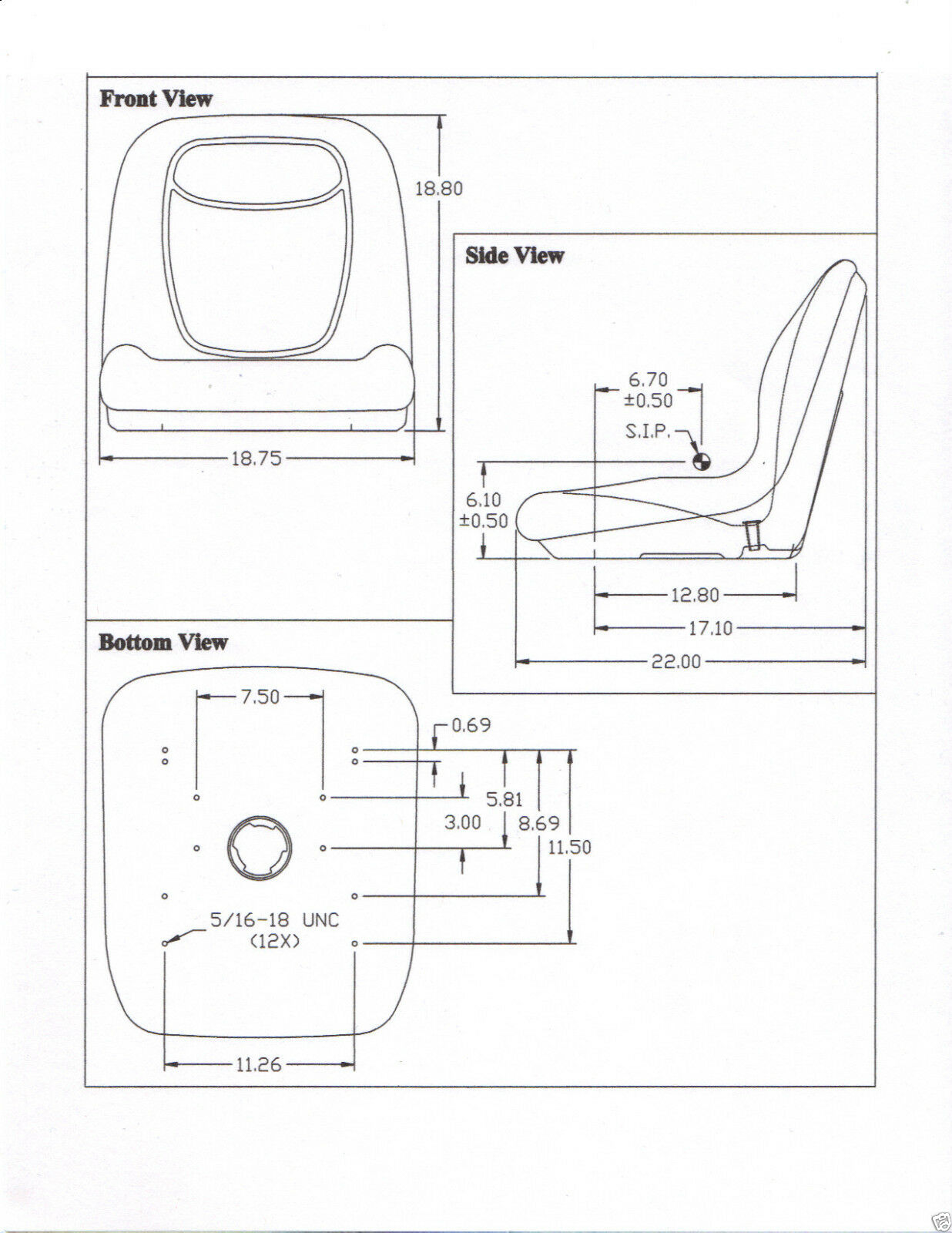 AM135712 Yellow Seat Fits John Deere L100 L105 L107 L110 L130 L145 345 425