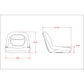 532424068 Black Low Back Seat Fits Dixon Mower Fits Dixon Lawn Mowers 522598901