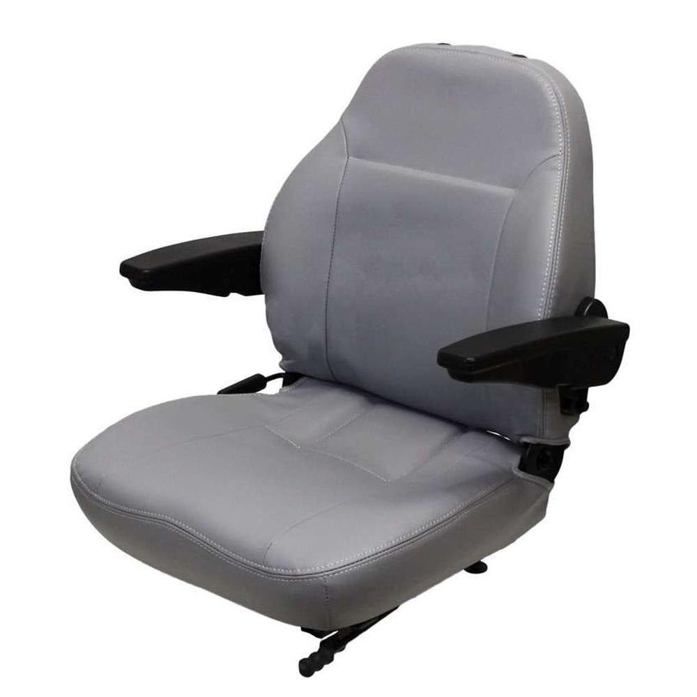 Replacement Gray Seat w/armrests Fits Exmark, Fits Toro Zero Turn Mowers