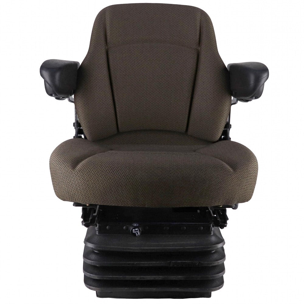 SR8302022 Sears Mid Back Seat, Brown Fabric w/ Air Suspension Fits John Deere