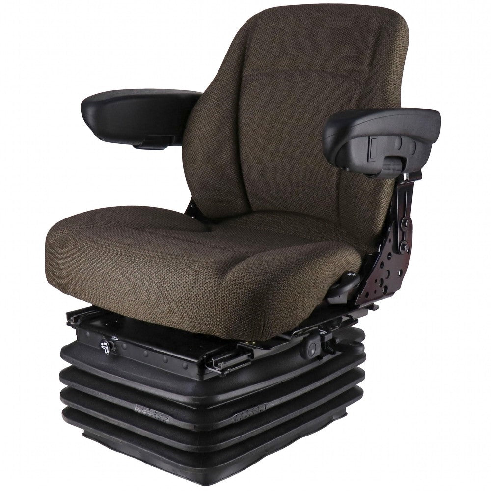 Mid Back Seat Brown Fabric w/ Air Suspension Fits John Deere 7200 7210 7220