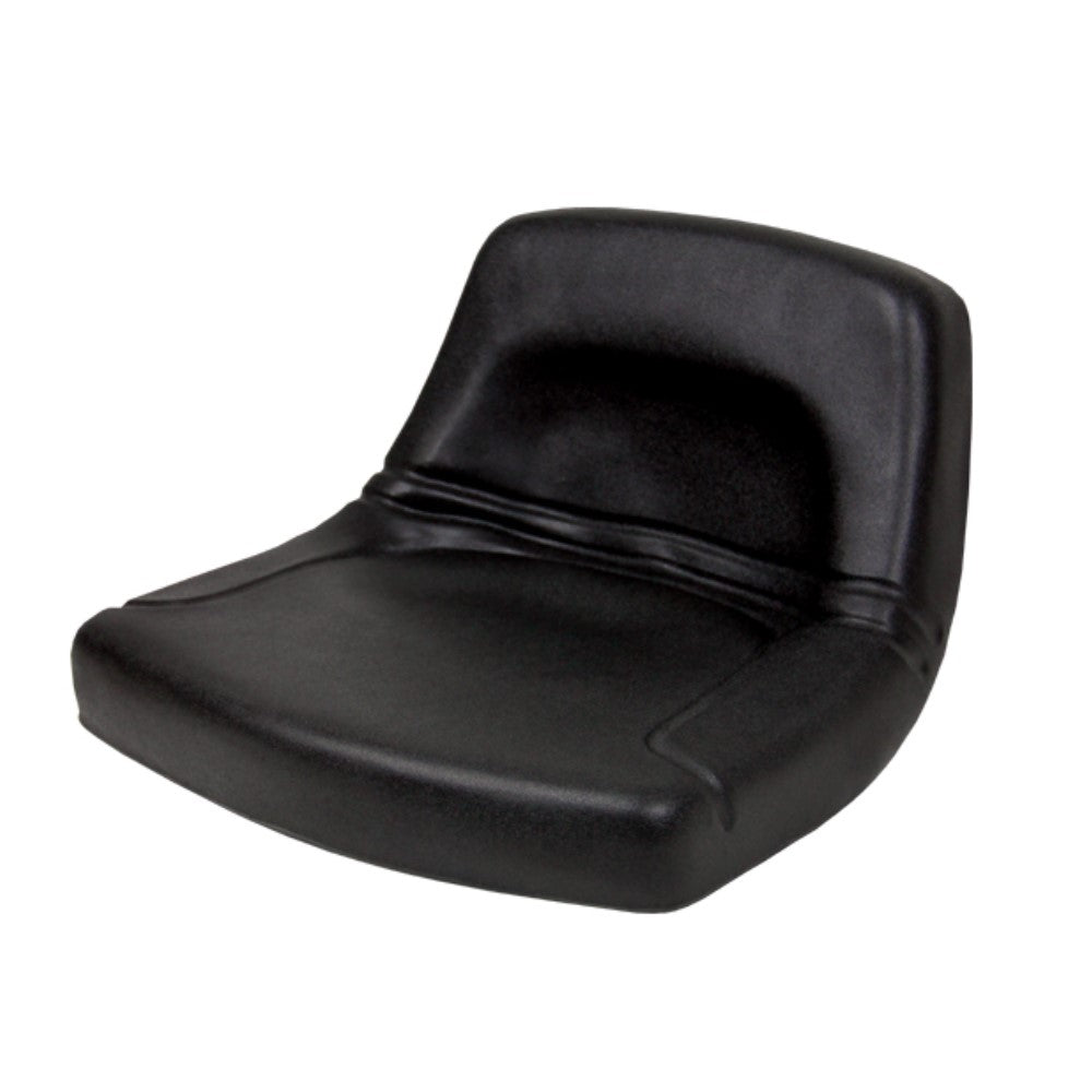Low-Back Steel Pan Seat Black Water Resistant Heavy Duty for Garden Tractors