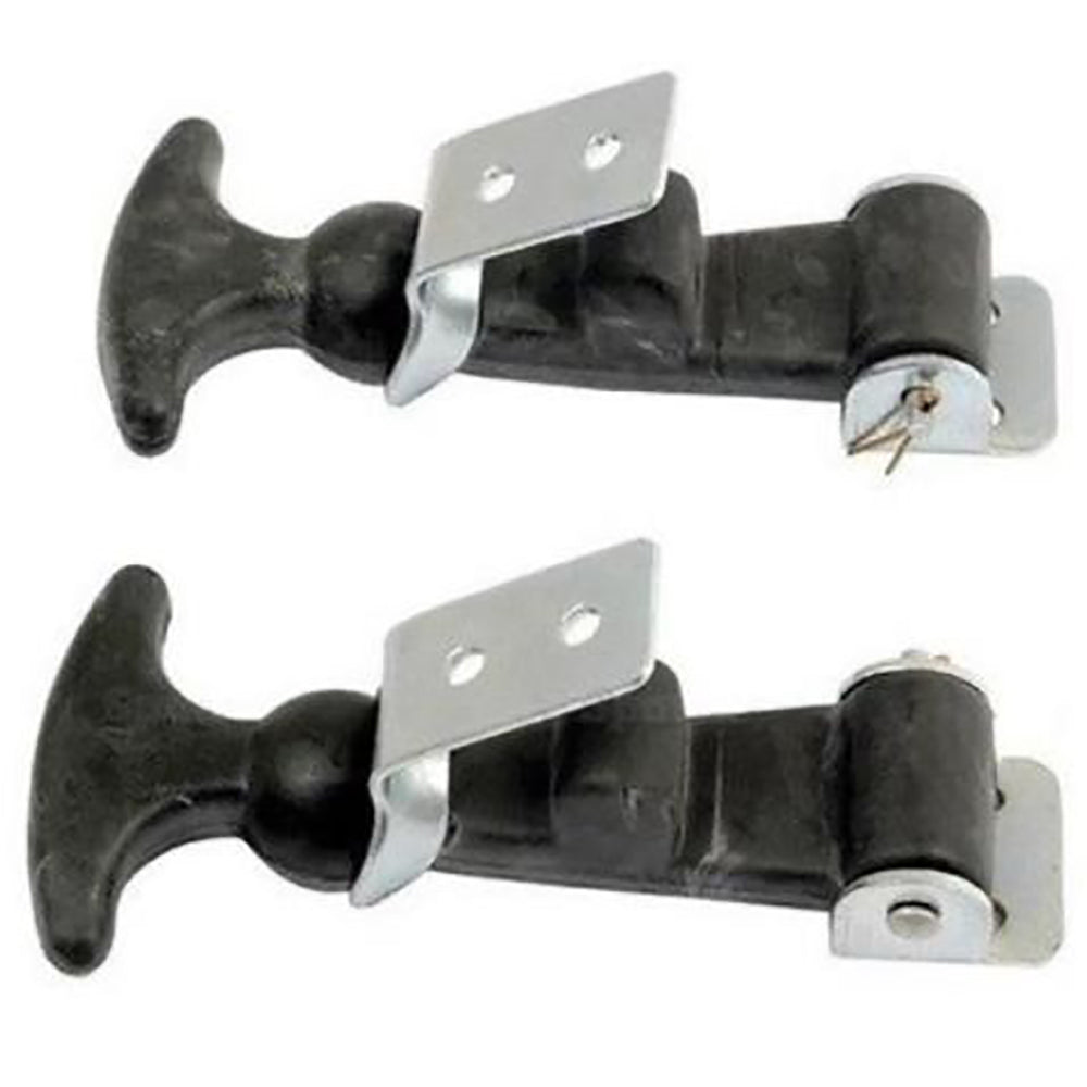 (2 Pack) Hood Hold Latch Kits S8390 w/ Galvanized Steel Hardware & T-Handle Grip