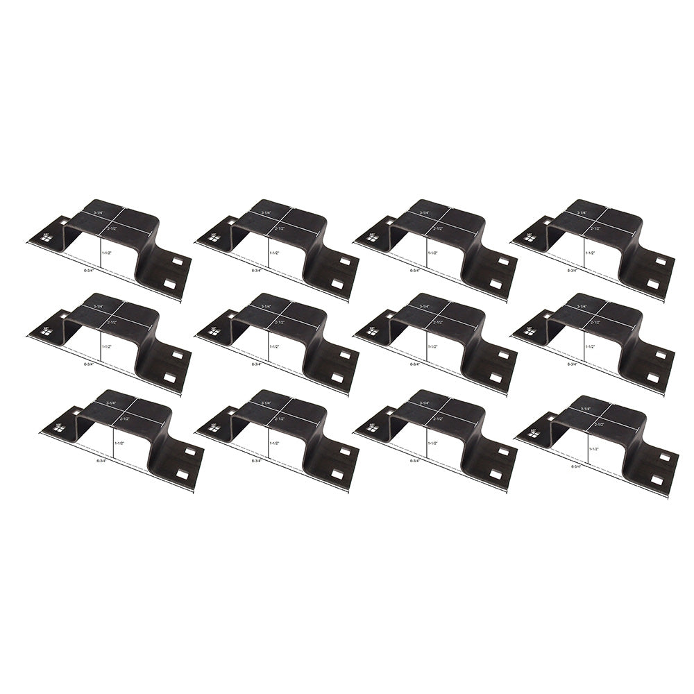 (12) Bolt-On Pocket Brackets for Utility Trailer Stake Body 12 Gauge Steel
