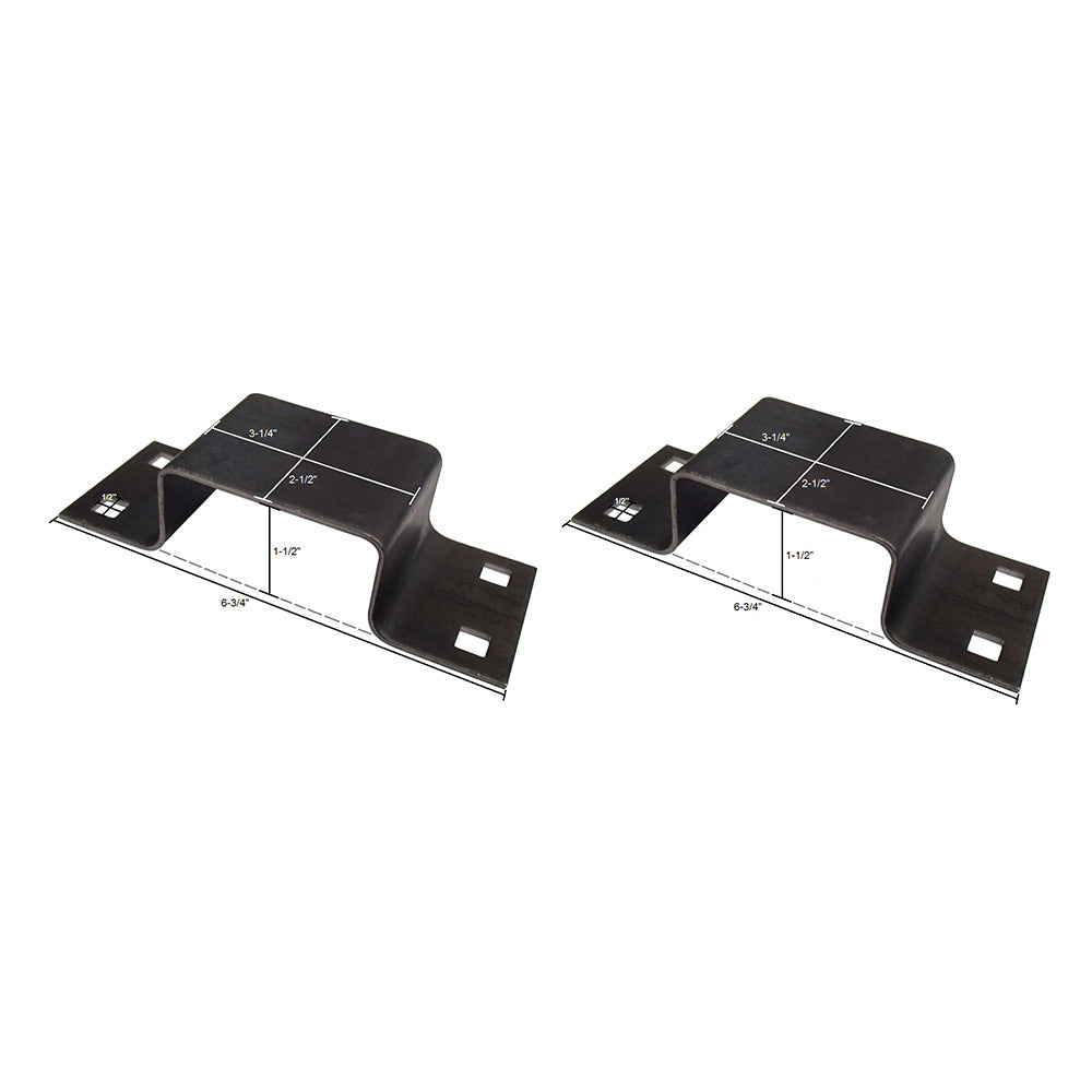 Pair of Steel Stake Pocket Bolt-On Brackets for Utility Trailers Stake Bodies