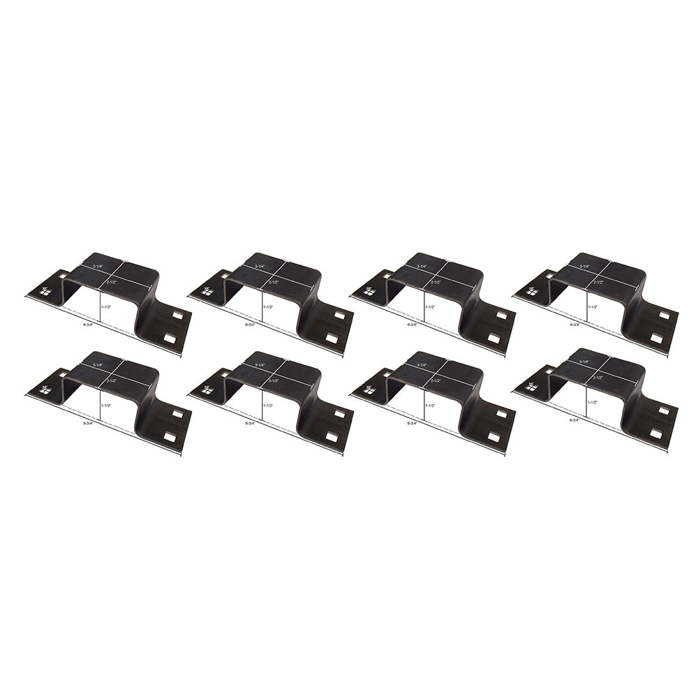 Eight Bolt-On Stake Pockets for Utility Trailers Stake Bodies Flatbeds B-2373G
