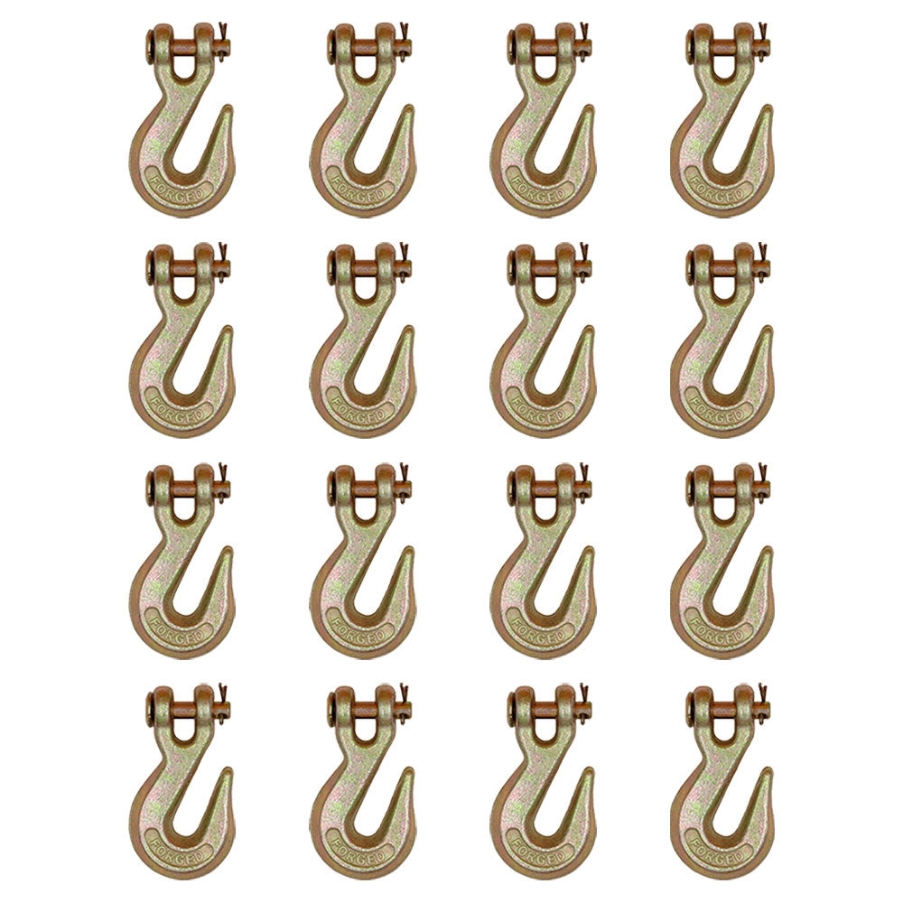 16 Hooks 5/16" Grab Loop Transport Tow Truck Trailer Hauler Flatbed Clevis