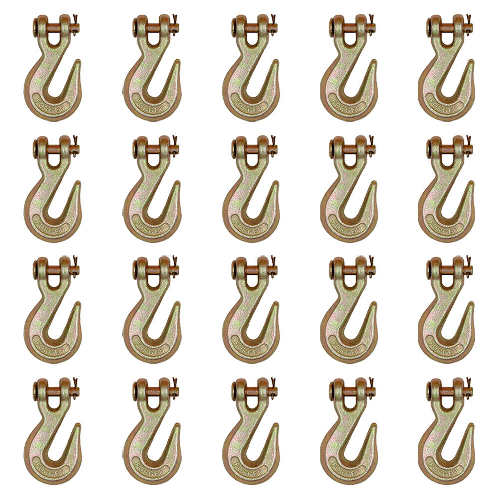 20 Flatbed Truck Trailer G70 Transport Tow Chain 5/16" Clevis Grab Hook 45946-10
