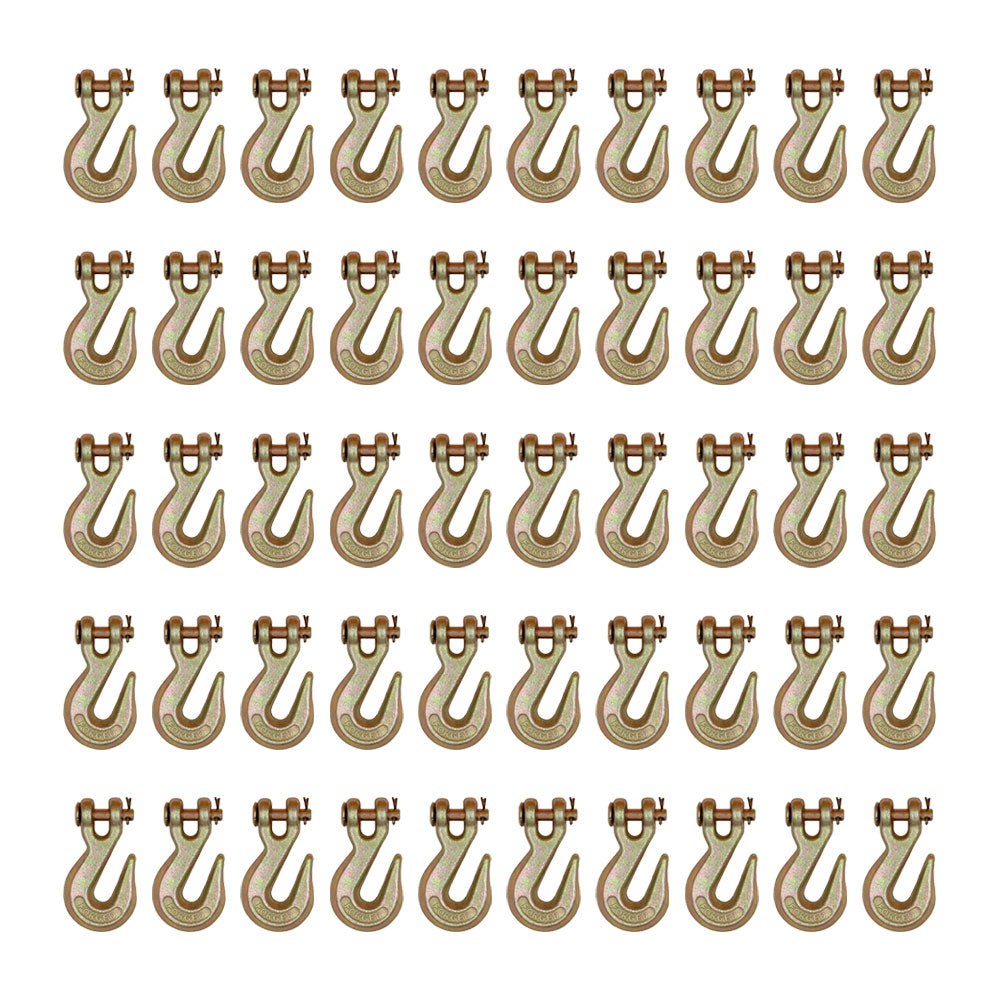 (50) 5/16" Clevis Grab Hooks Flatbed Truck Trailer Tie Down Tow Chain Hook