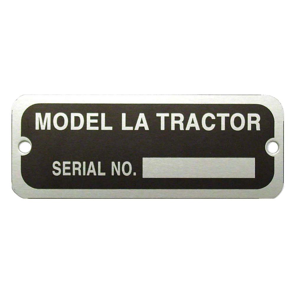 Antique Tractor Restoration Emblem ID Tag with Rivets Fits John Deere Model LA