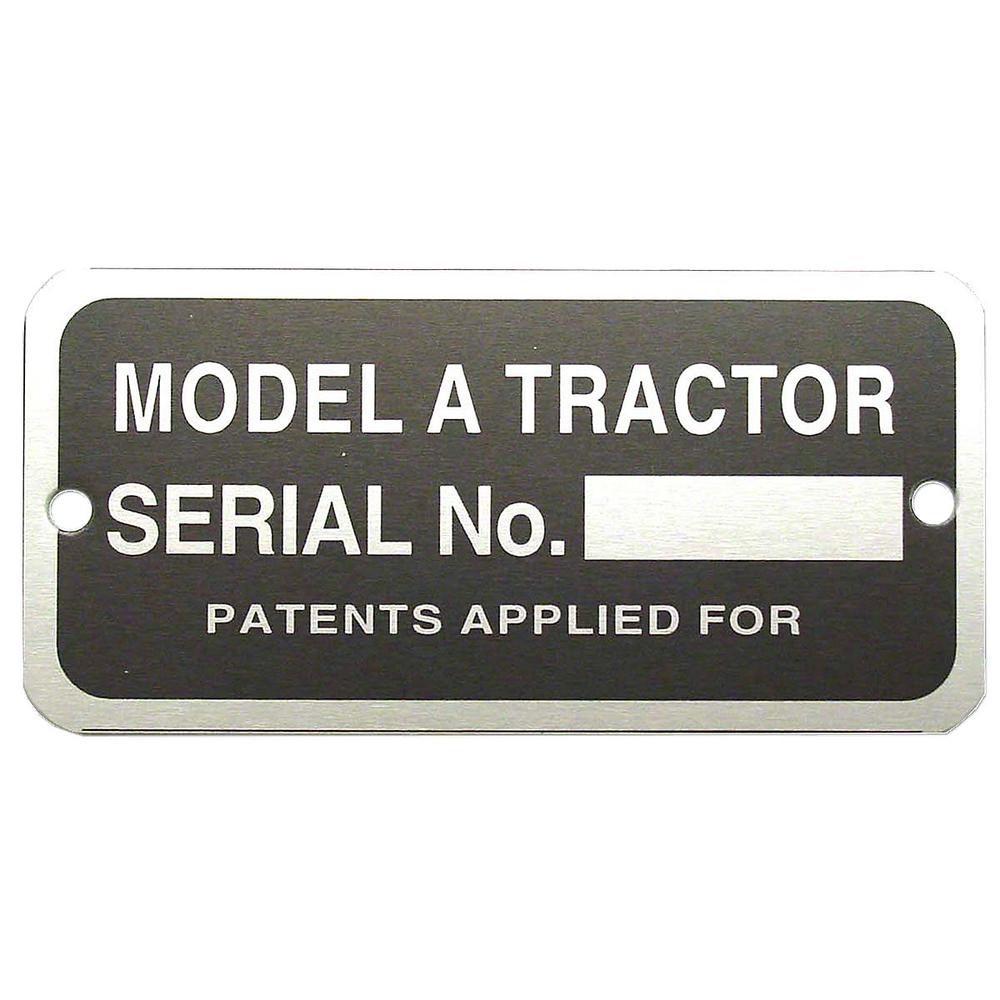 Serial Number Tag With Rivets Fits John Deere A