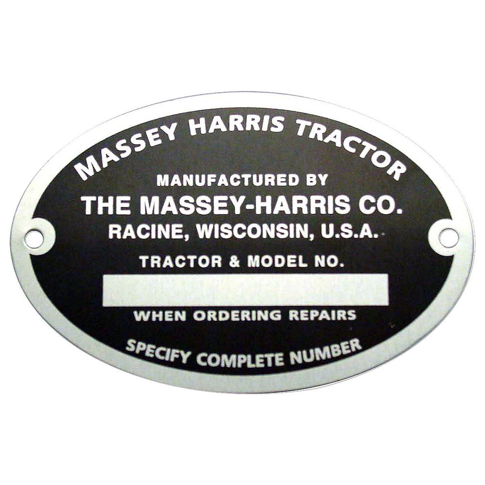 SERIAL NUMBER TAG FOR 22 30 30 44 55 101 102 SR JR MUSTANG  Fits Massey HARRIS 0