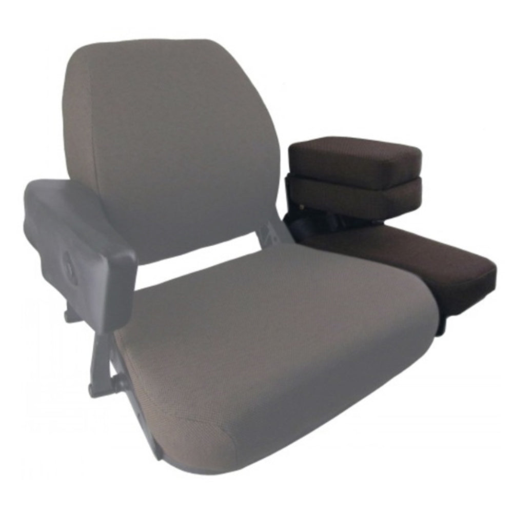 Side Kick Seat, Dark Brown Fabric Fits John Deere Replaces SR8301678