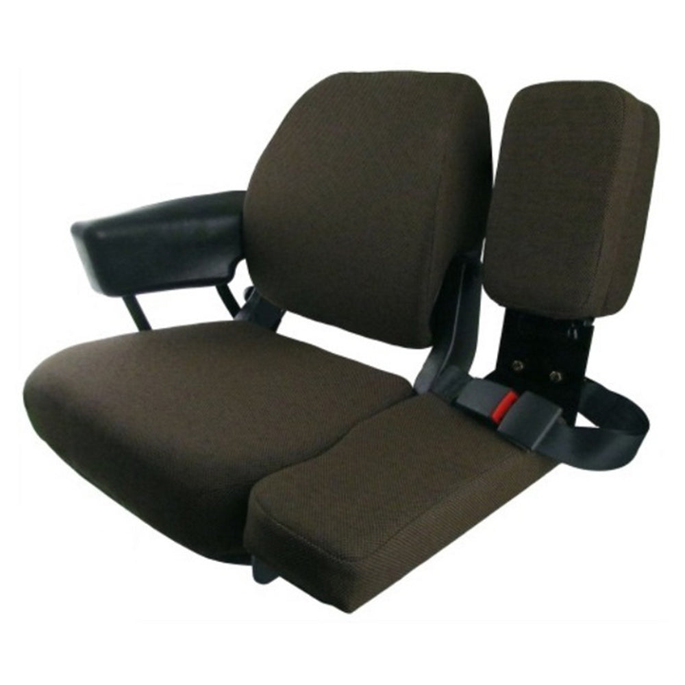 Side Kick Seat, Dark Brown Fabric Fits John Deere Replaces SR8301678
