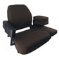 Side Kick Seat, Dark Brown Fabric Fits John Deere Replaces SR8301678