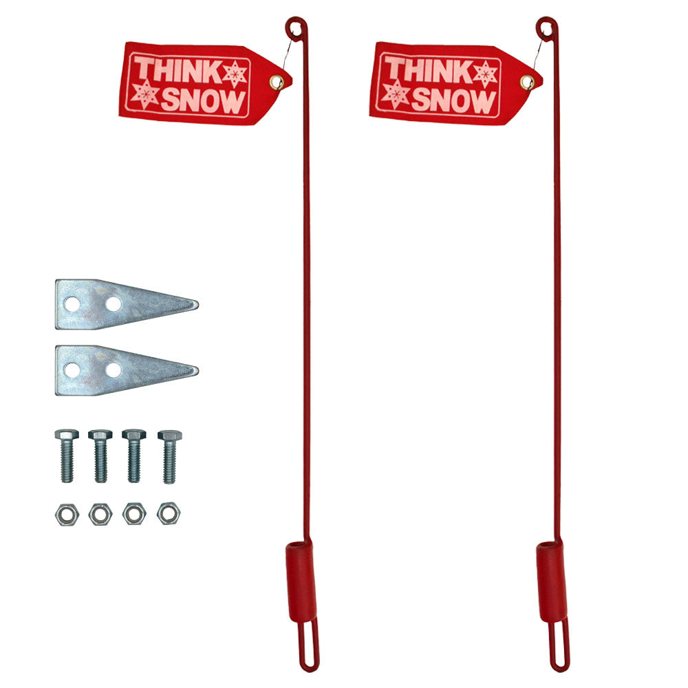 New 24" Snow Plow Blade Marker Guides w/ Flags fits Buyers 1308210 Sticks