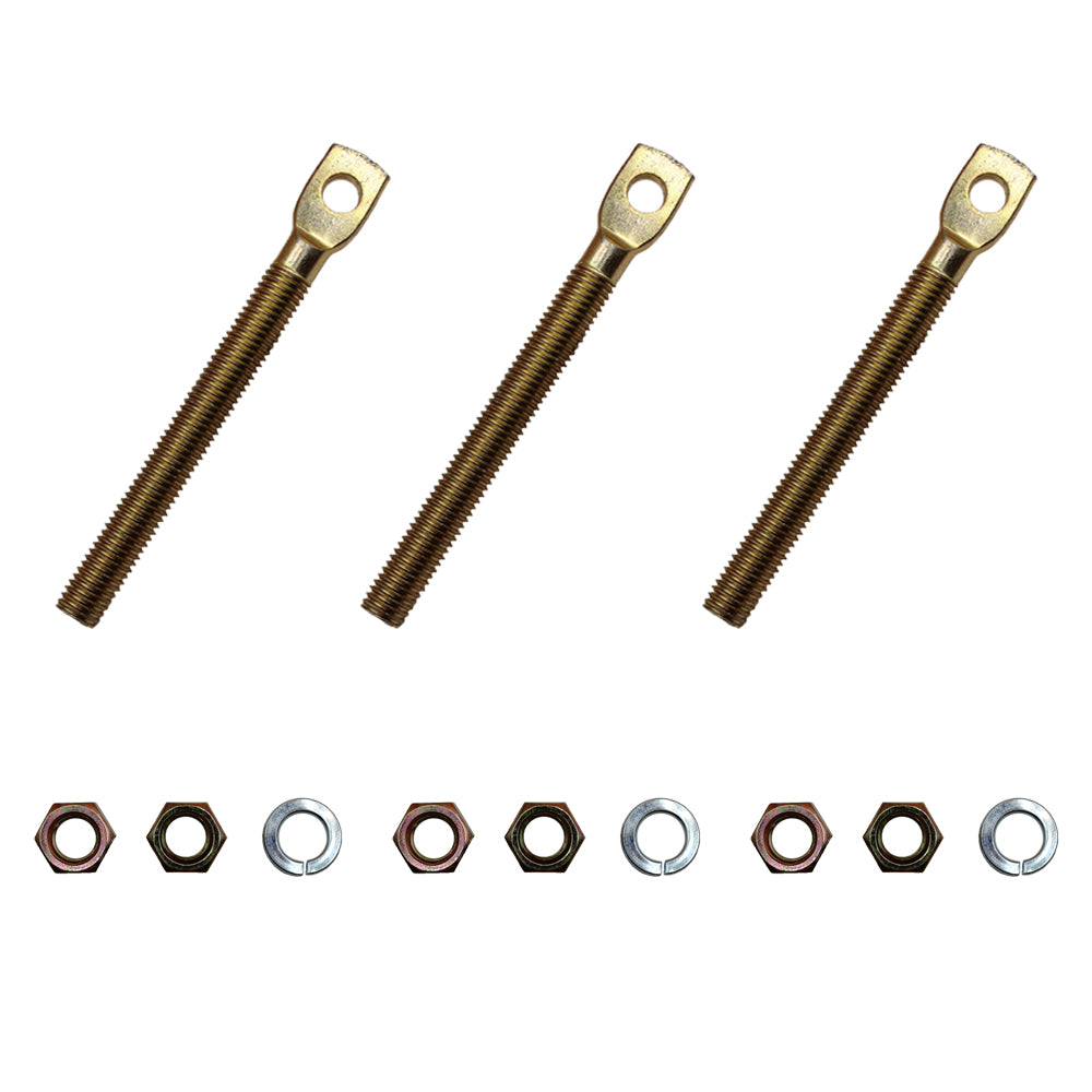 Qty 3: Snow Plow Eyebolt w/ Nuts Fits Blizzard Replaces 09124