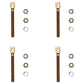 Qty 4: Snow Plow Eyebolt w/ Nuts Fits Hiniker Replaces 09124