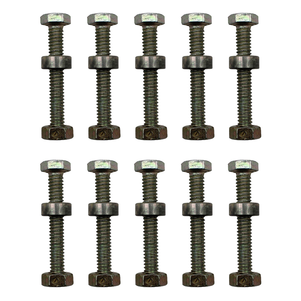 Qty 10: Shear Pin with Nut & Spacer
 Fits Simplicity Replaces 1501216MA