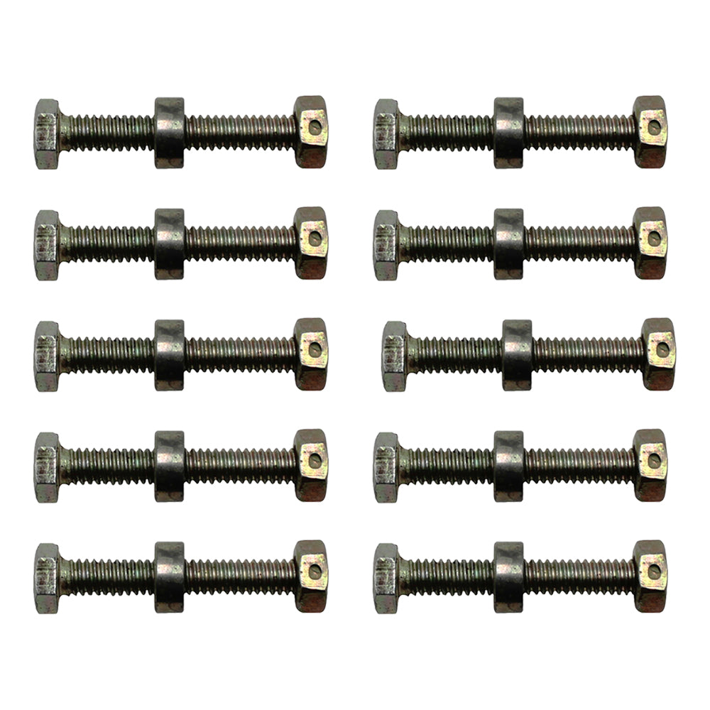 Pack of (10) Shear Pins w/ Spacers & Nuts Fits John Deere Snow Blowers 301172