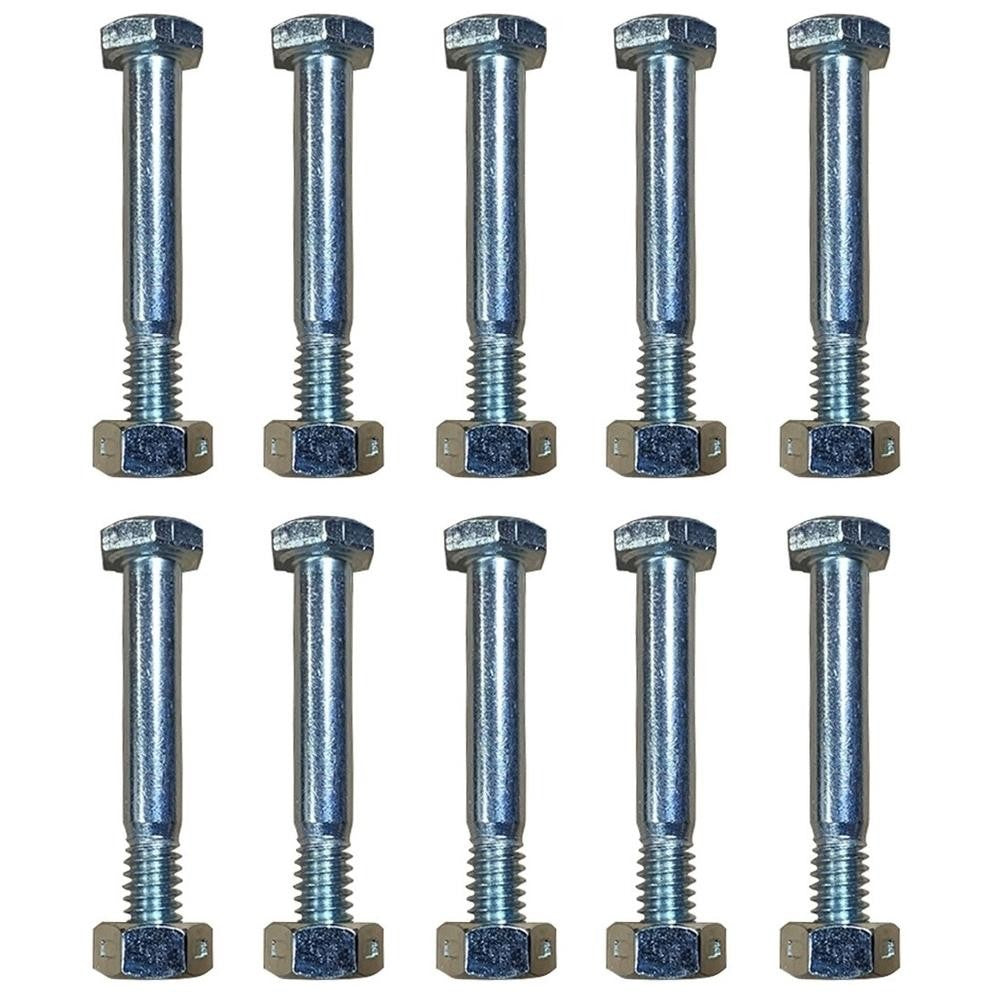 Qty 10: Shear Pins with Nut 1-3/4" Fits Stiga Replaces 1812-9005-01