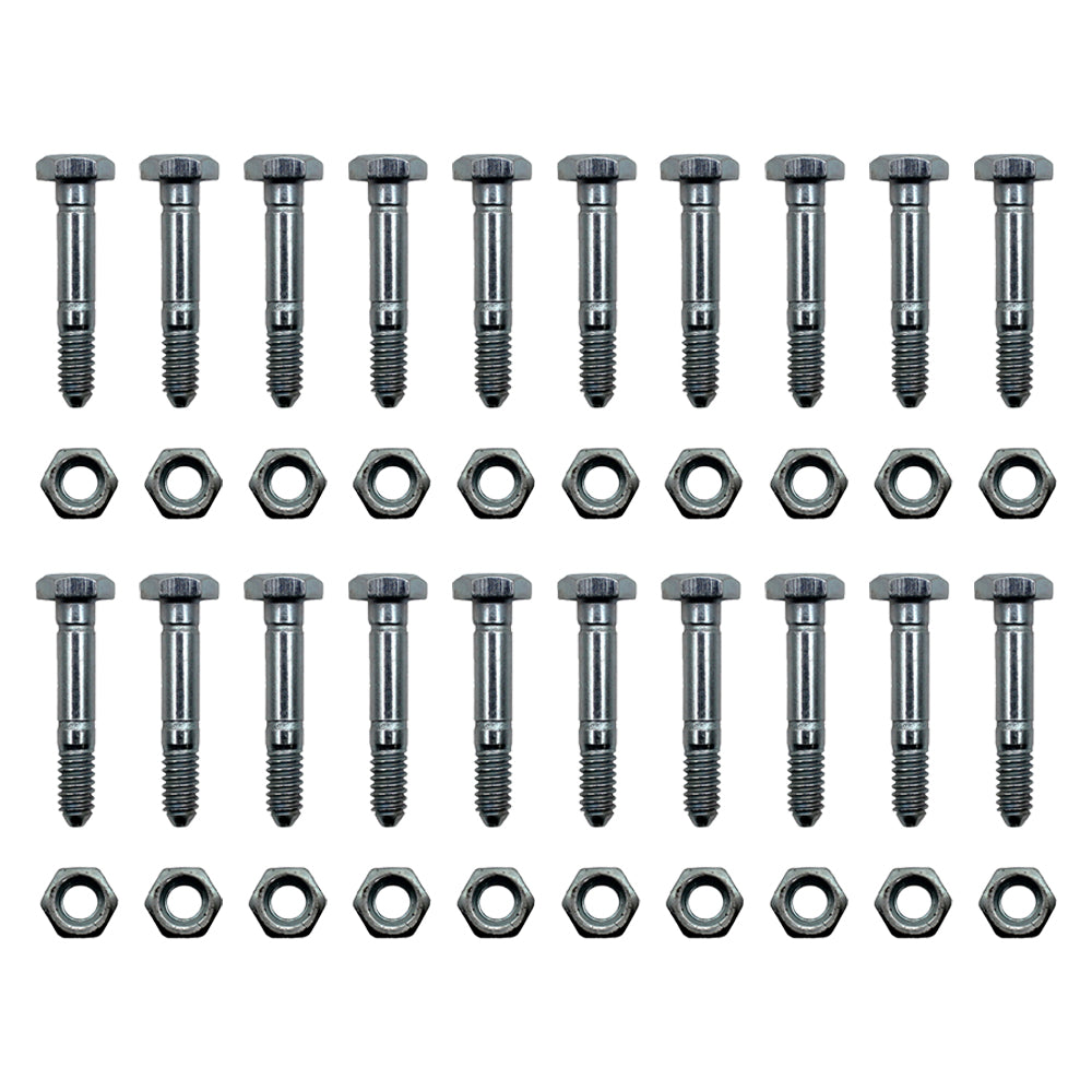 Qty 20: 1-9/16" x 1/4" Shear Pin with Nut Fits Ariens Replaces 05907100