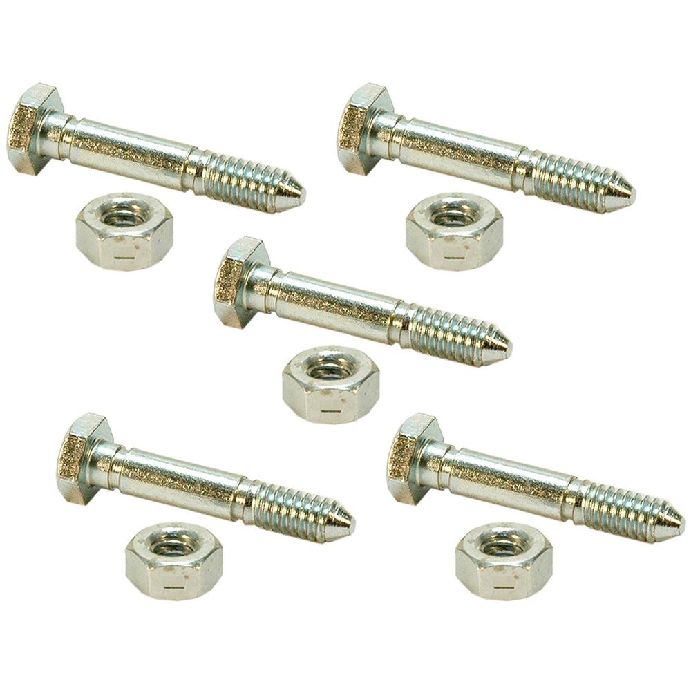 5 Pack Shear Pins Lock Nuts for Ariens 532005 53200500 Fits John Deere AM123342