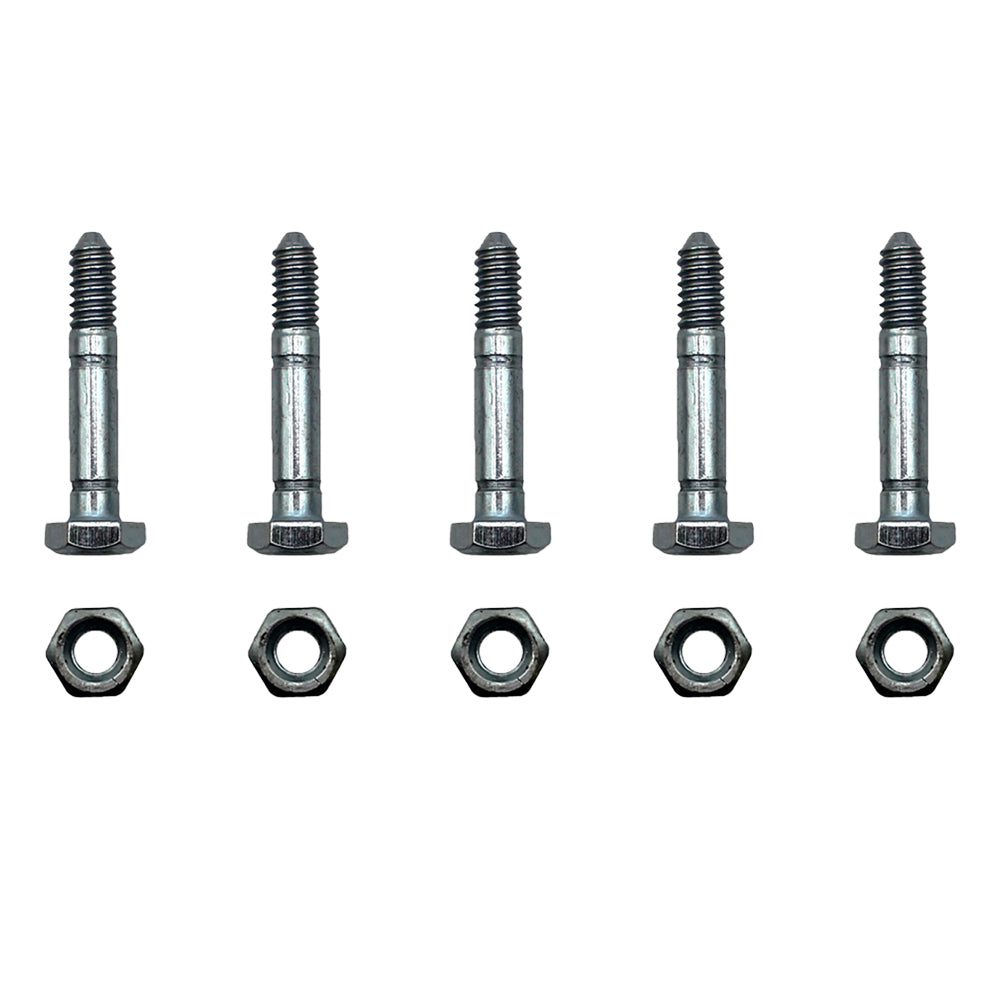 Qty 5: 1-9/16" x 1/4" Shear Pin with Nut
 Fits Ariens Replaces 05907100