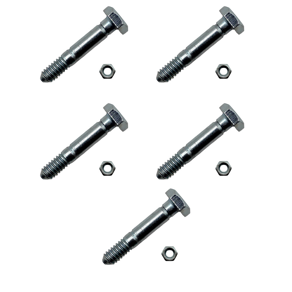 Qty 5: 1-9/16" x 1/4" Shear Pin with Nut
 Fits Ariens Replaces 05907100