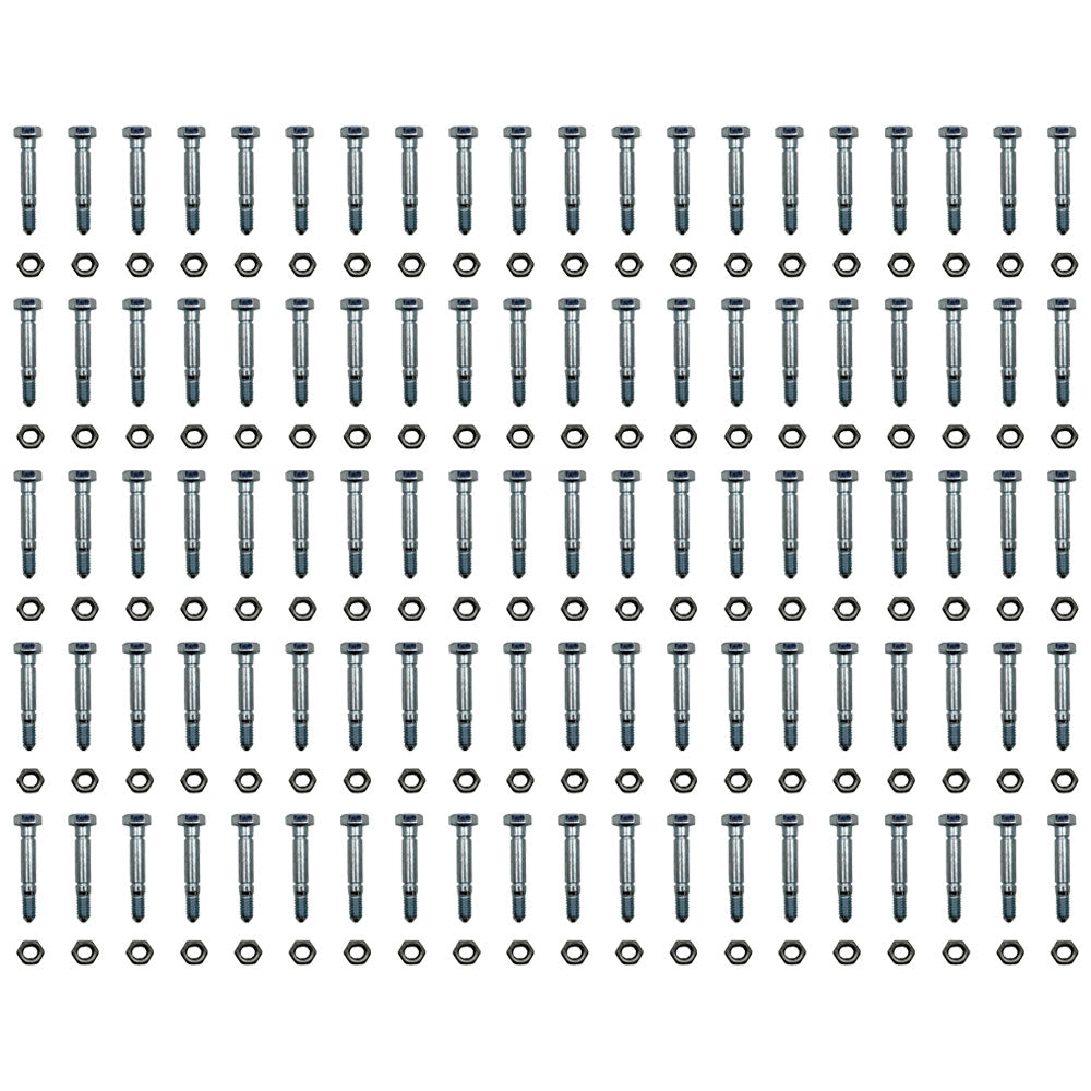 (Pack of 100) Shear Pin Bolt & Nut for Ariens 51001500, 510015, 01019500, 10195