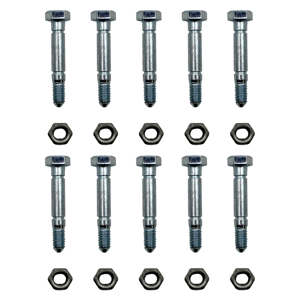 Qty 10: 2-1/8" x 5/16" Shear Pin with Nut Fits Snapper Replaces 13865