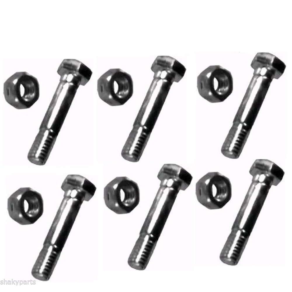 Qty 6: Shear Pin with Nut Fits Toro Replaces 3285-11-1.5inch