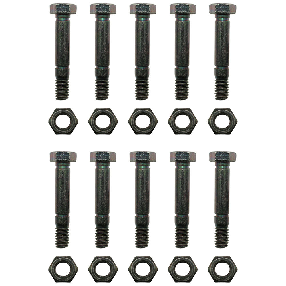 (10) Shear Pins & Nuts fits Ariens 52100100 Snow Blowers ST824E ST1027LE