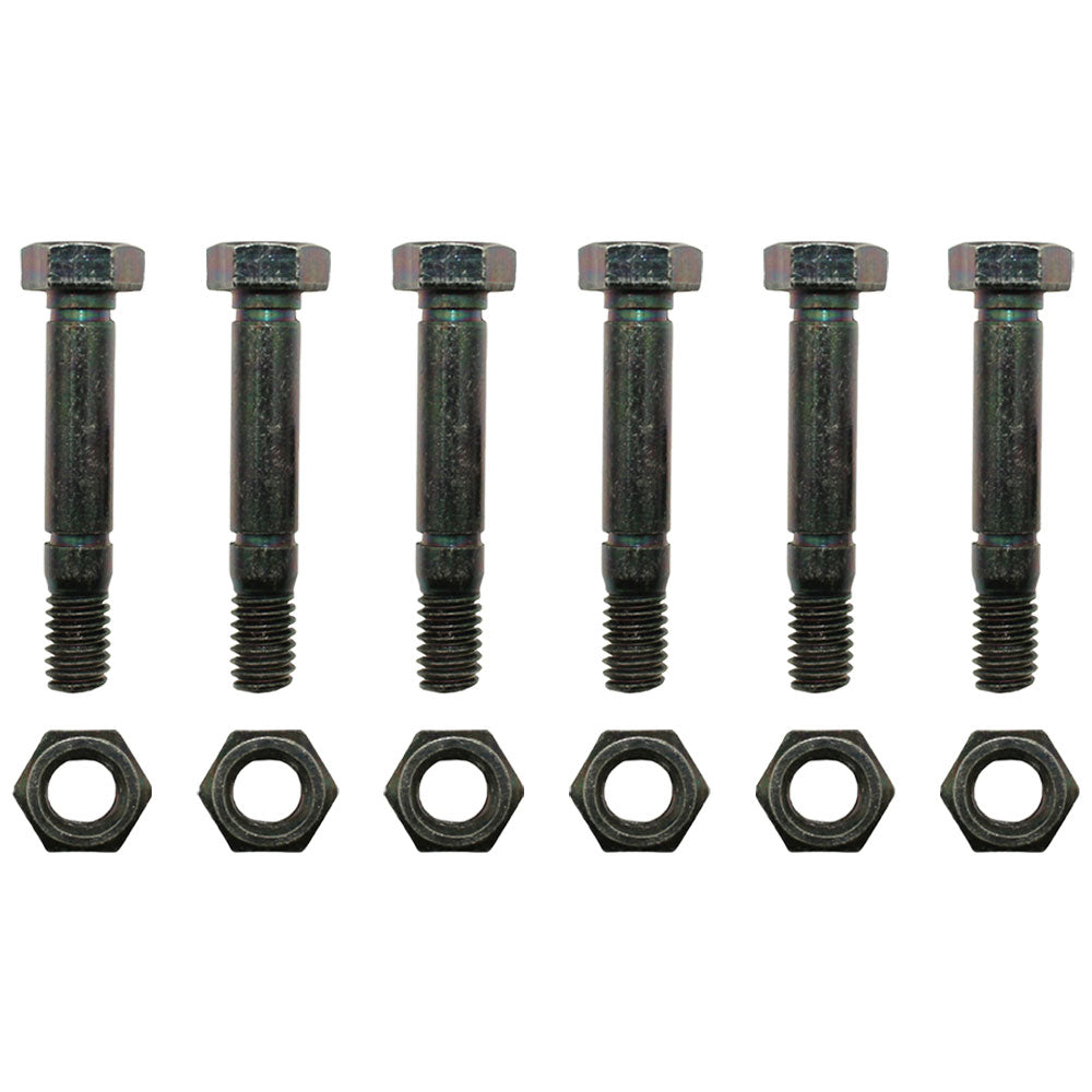 6 2" x 5/16" Shear Pins w/ Nuts Fits Ariens & Fits John Deere Snow Blower