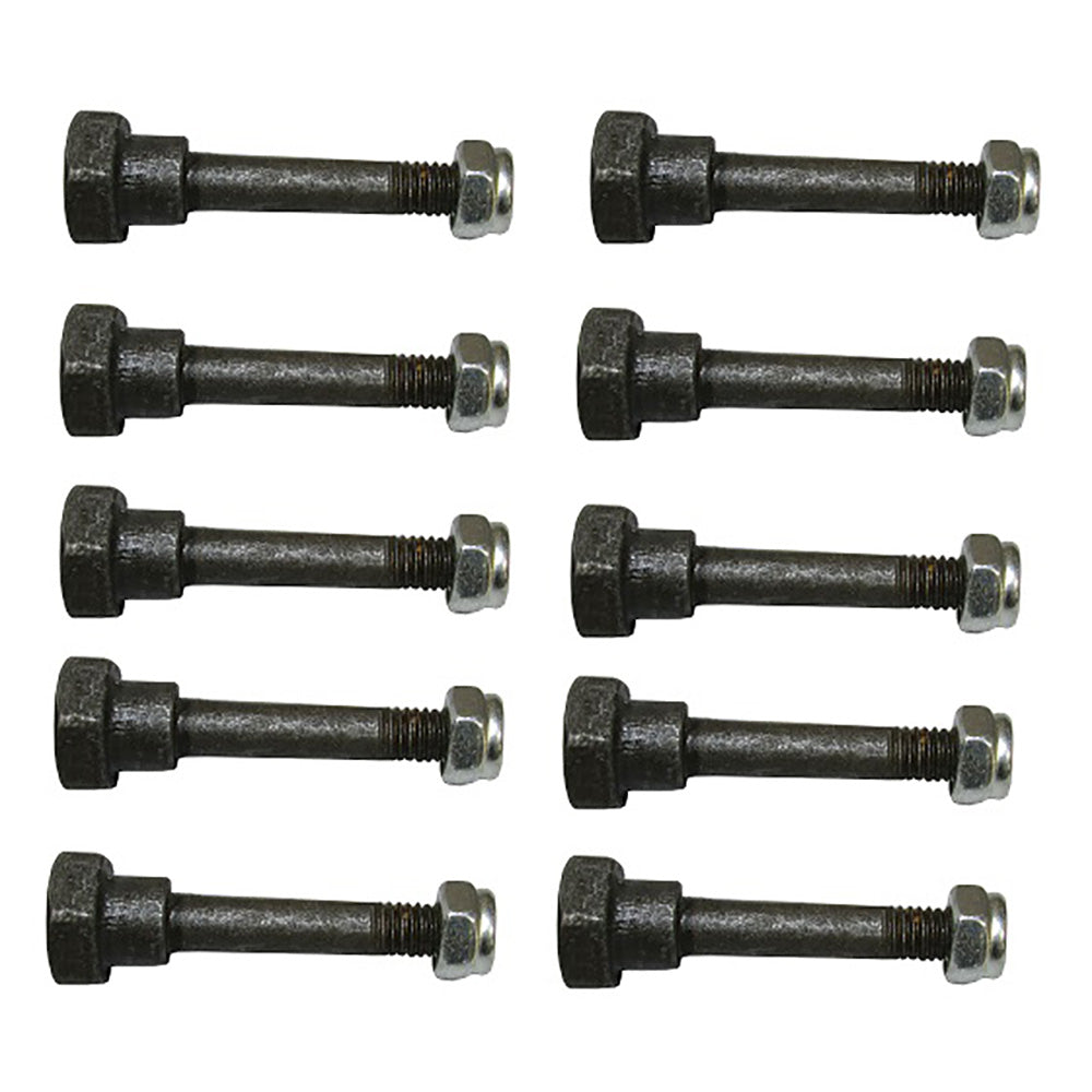 Qty 10: Shear Pin with Nut, 2" x 1/4" Fits MTD Replaces 90114-SA0-000