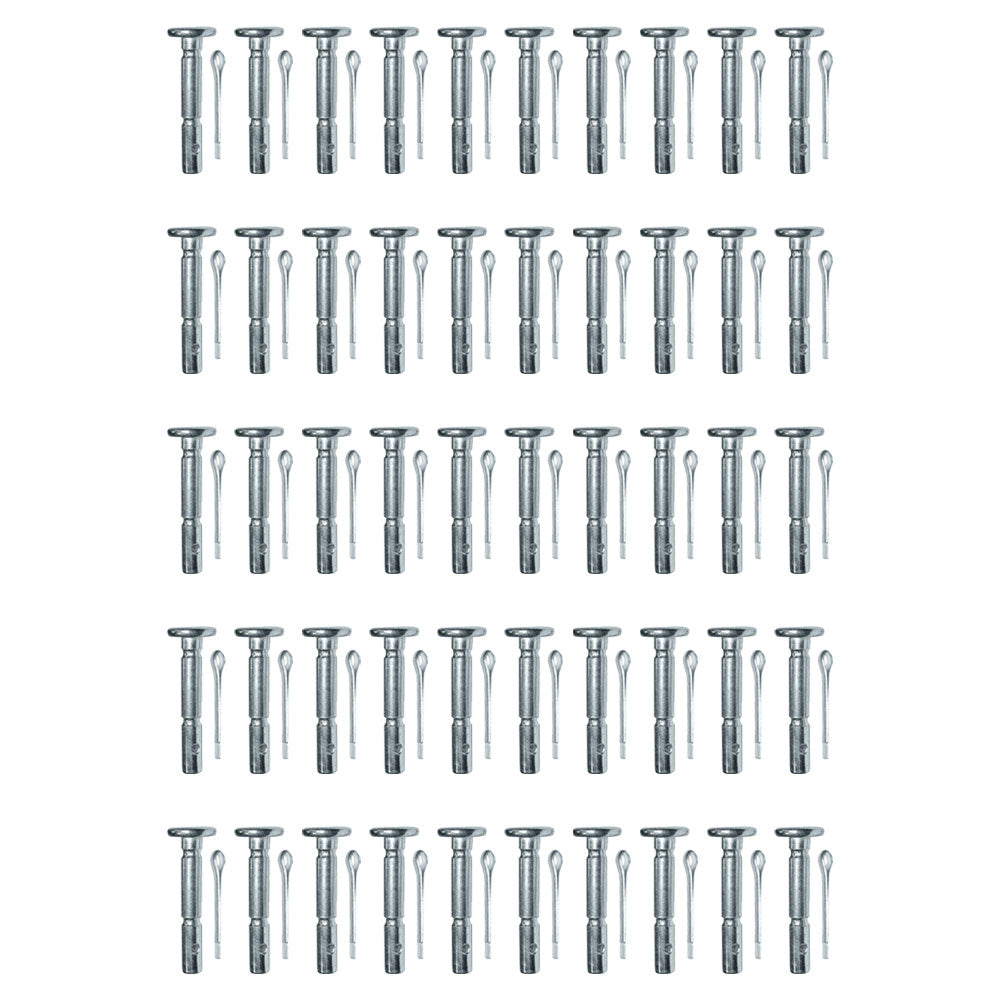 Qty 50: Shear Pins with Cotter Pin, 1-5/8" x 1/4" Fits Arnold