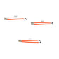 Qty 3: Pair of 24" Orange Blade Markers Fits Western Replaces 62595