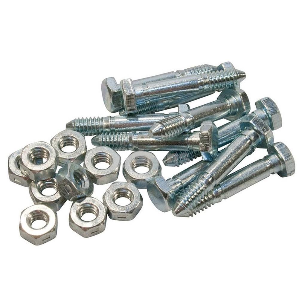 10 Pack Shear Pin Bolts w/ Nuts for Ariens Fits John Deere AM123342 780-039