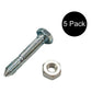 Qty 5: Shear Pin with Nut, 1-7/16" x 1/4" Fits John Deere Replaces AM123342
