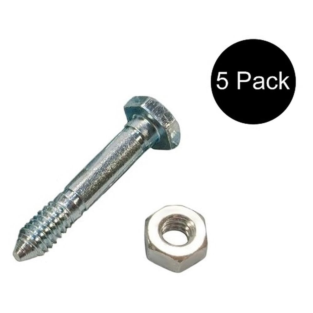 Qty 5: Shear Pin with Nut, 1-7/16" x 1/4" Fits John Deere Replaces AM123342