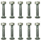Qty 10: Shear Pin with Nut, 1-7/16" x 1/4" Fits Ariens Replaces 05907100