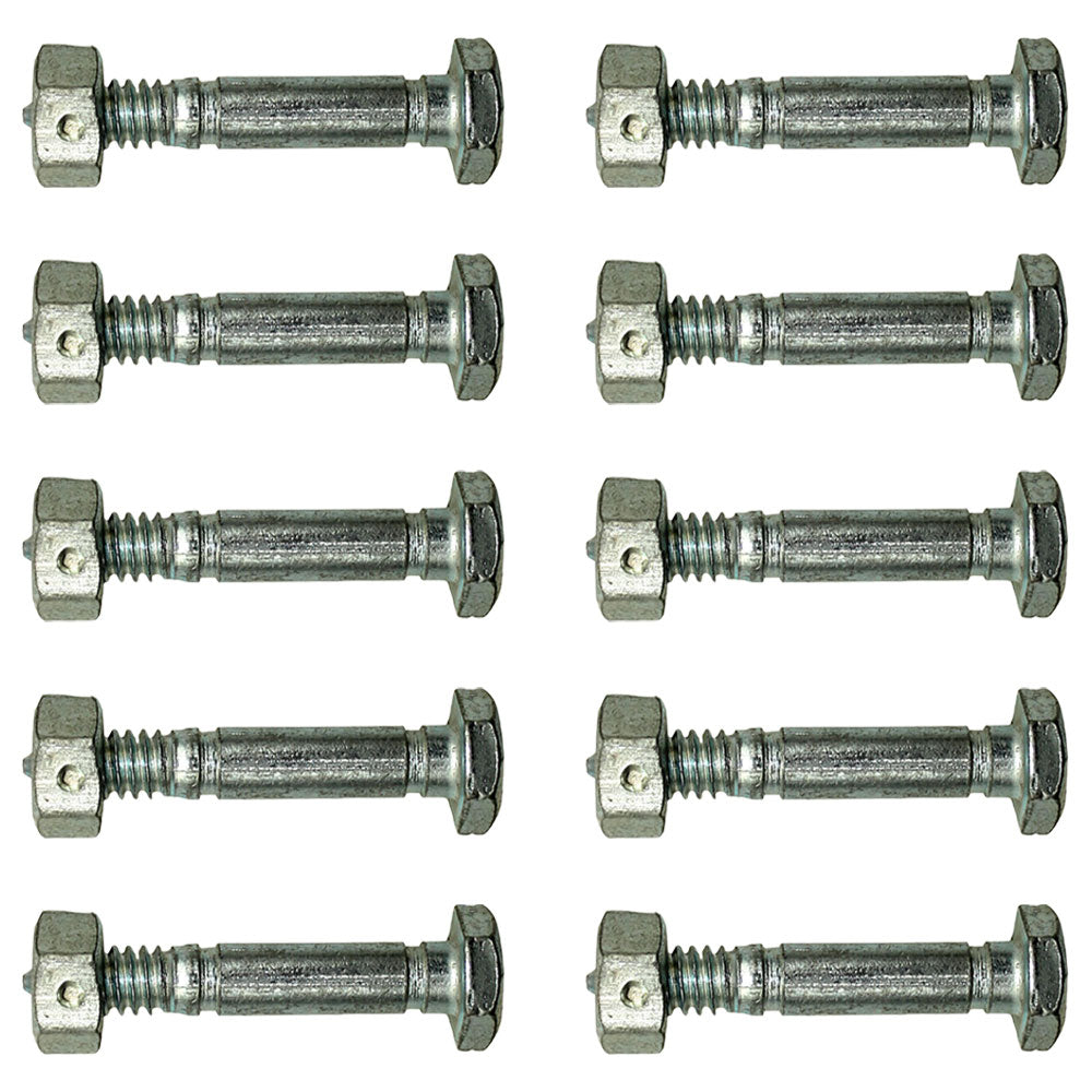 10 Pack Shear Pin Bolts w/ Nuts for Ariens Fits John Deere AM123342 780-039