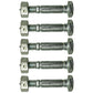 Qty 5: Shear Pin with Nut, 1-7/16" x 1/4" Fits Jacobsen Replaces 342449