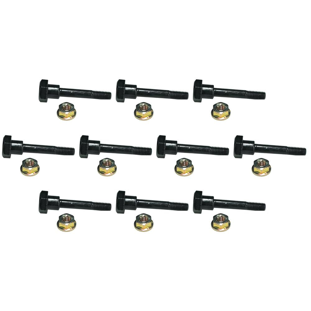 Qty 10: Shear Pin with Nut, 1-29/32" Fits Honda Replaces 90102-732-010