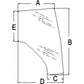 T0290-70773  LH Door Glass Fits Kubota Compact Tractor L3710 L4310 L4610